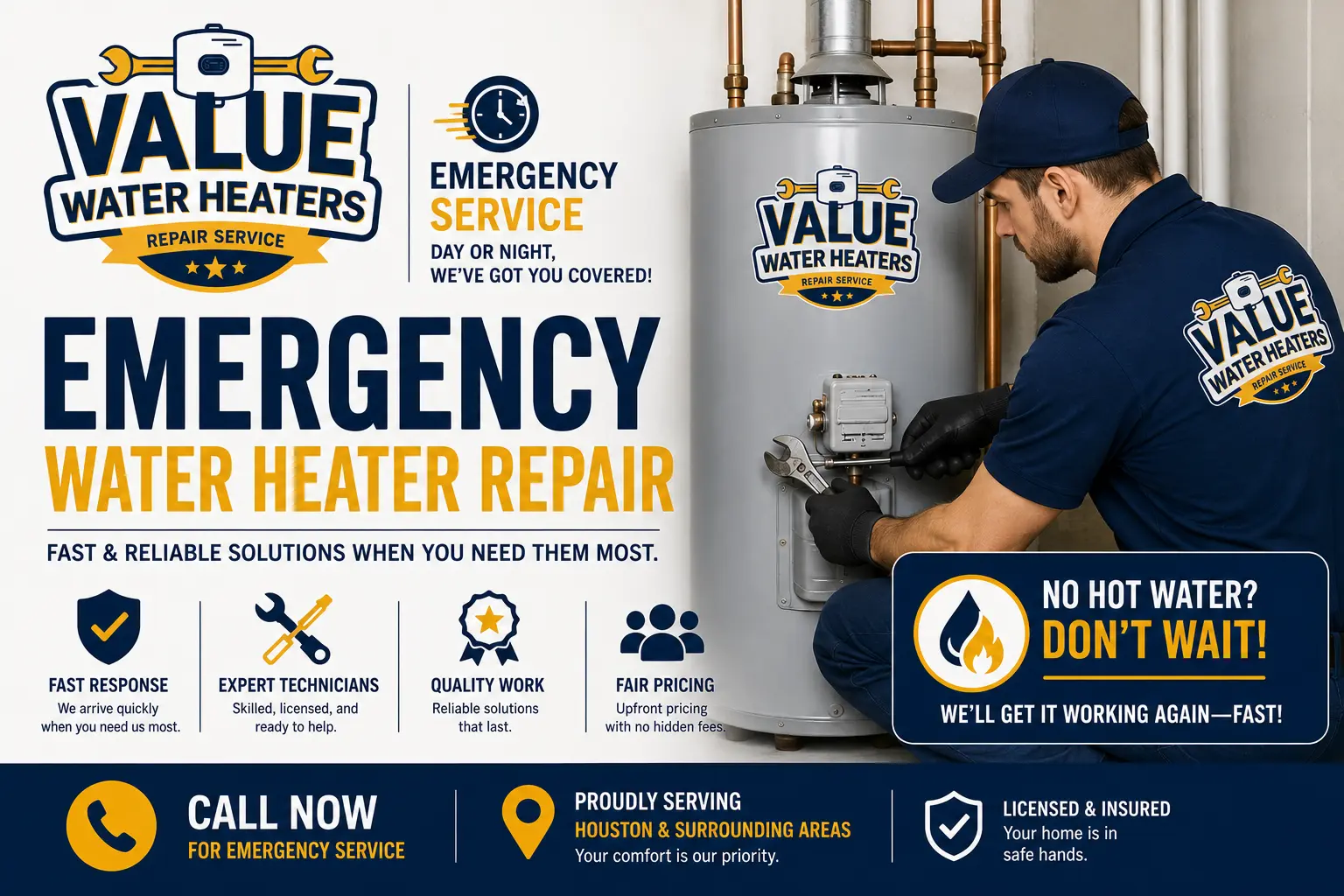 Emergency water heater repair