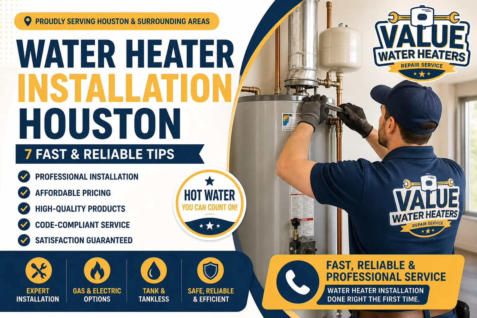 water heater installation Houston